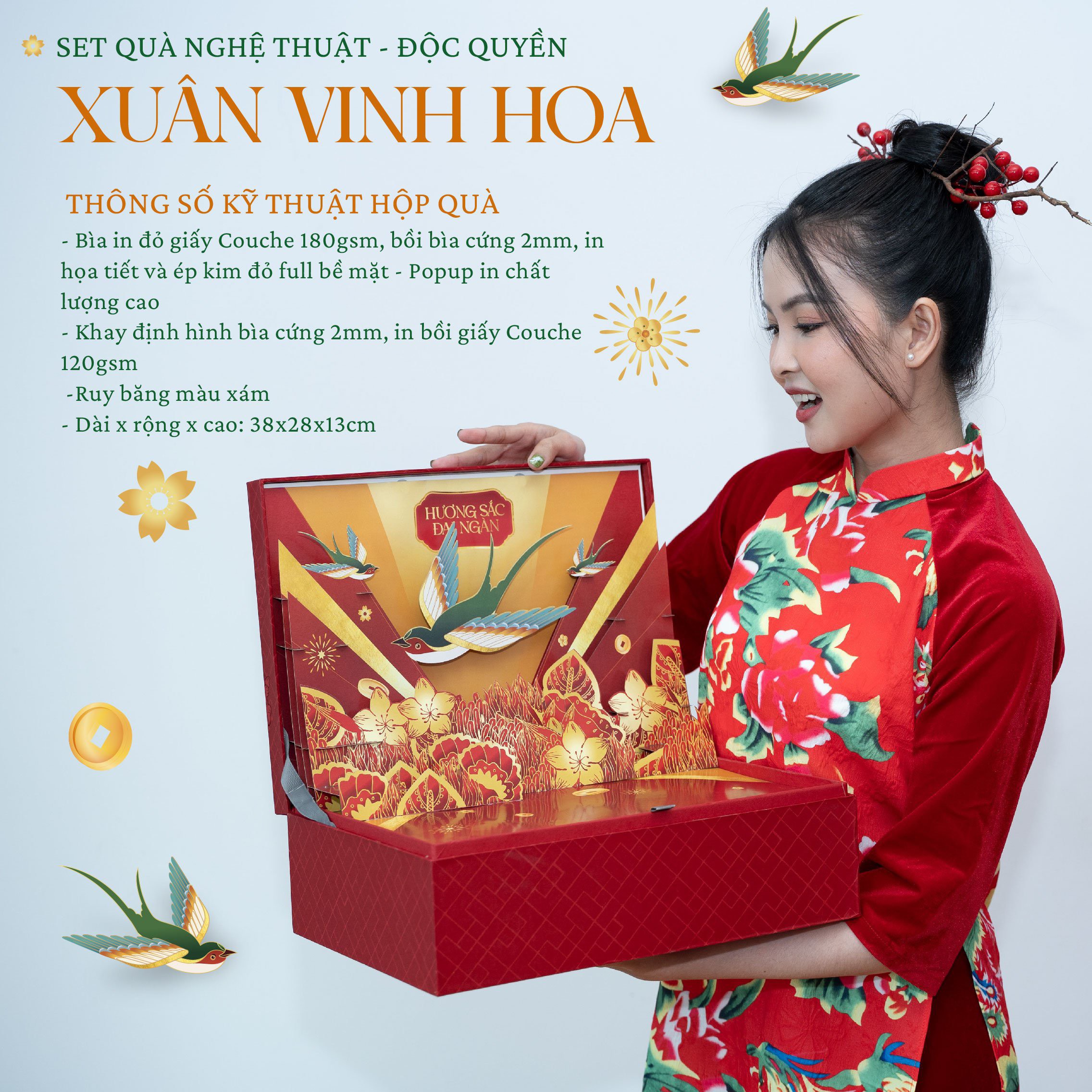 Hộp nổi 3D Set quà Tết 2024 (Tham Khảo)