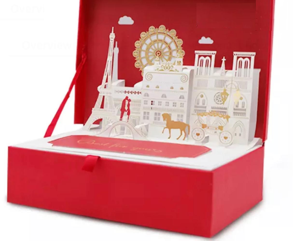 3D Pop Up Box Wedding Party in Paris (For Reference)