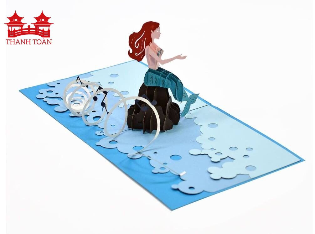 D46 The Mermaid 2020 (EXTRA BIG) 3D Pop Up Card