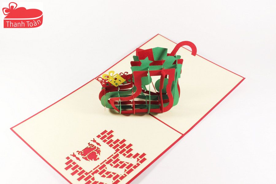 NOT01 Sock of Presents 3D Pop Up Card