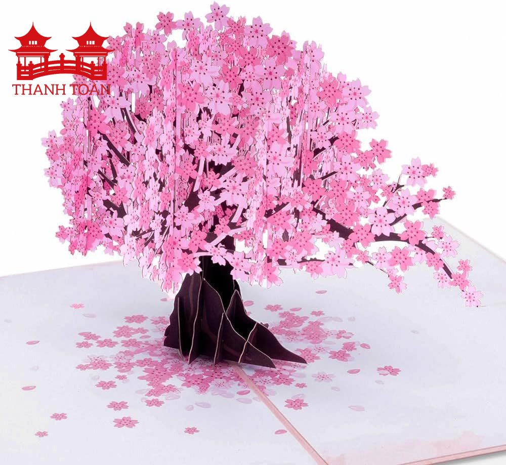 Pop-up Card ASP32 Ancient cherry blossom tree (CODE SP)