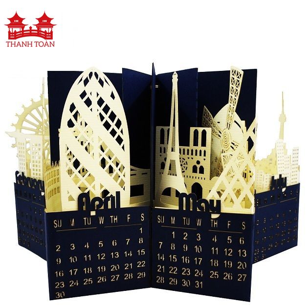 Pop-up World Famous Landmarks Calendar