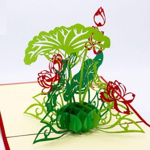 3D card Plants and flowers - Thanh Toan - Small lotus - NV49