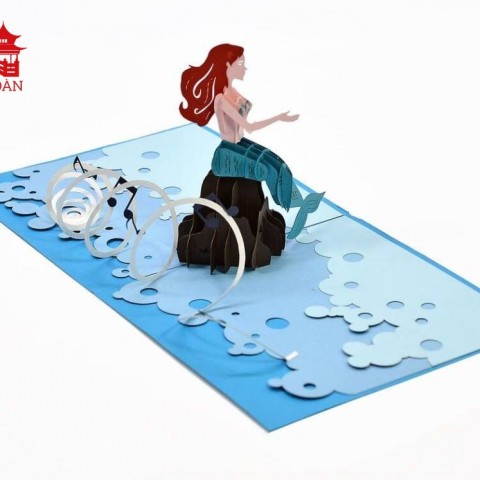 D46 The Mermaid 2020 (EXTRA BIG) 3D Pop Up Card