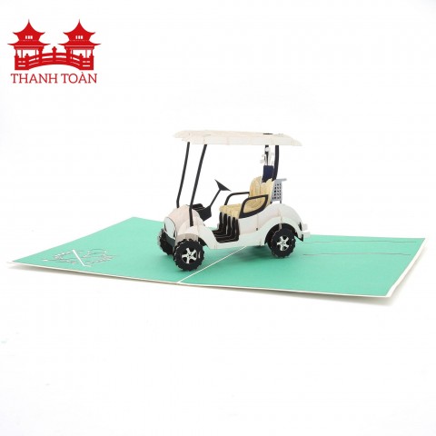 D48 Xe đánh golf (ĐẠI) Thiệp 3D