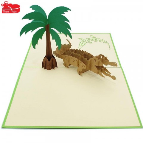 L70 Crocodile (BIG) 3D Pop Up Card