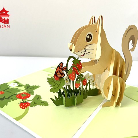 Pop-up Card ASP12 Little Squirrel (CODE SP)