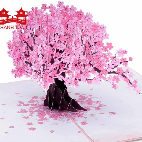 Pop-up Card ASP32 Ancient cherry blossom tree (CODE SP)